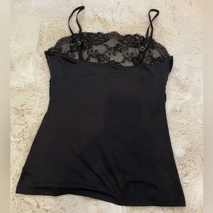 Jones New York black lace & satin camisole